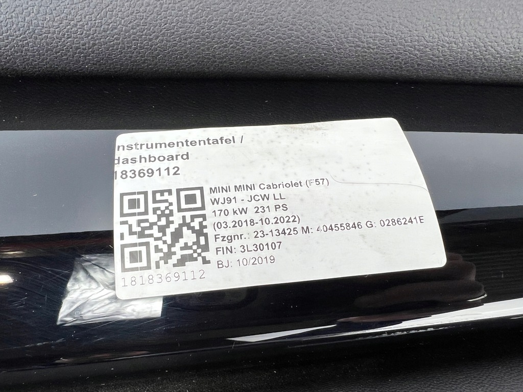 фото №7, Панель приладів консоль mini f55 f56 f57 head up