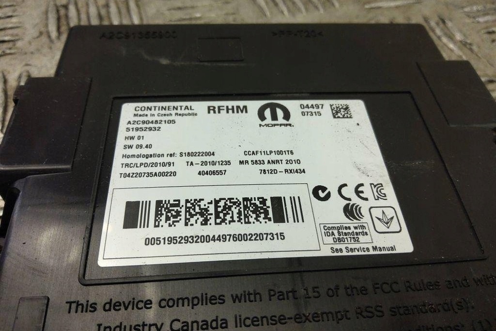 фото №1, Модуль контроля давления w шинах jeep renegade off-road bu 51952932