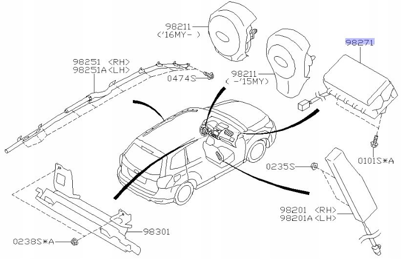 фото №1, Подушка пассажира subaru forester iv 2012-18