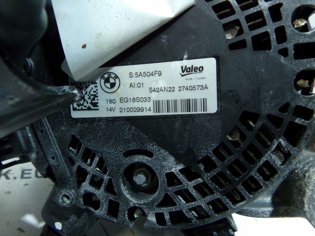 Bmw f70 f74 u06 u10 mini f67 u25 генератор 180a 5a504f9 9895651 21.866km с Разборки