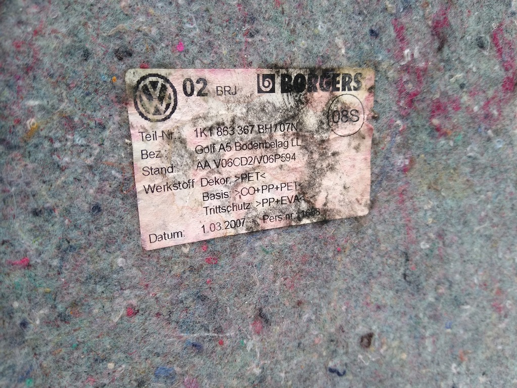 фото №5, Golf v hb обшивка підлогова 1k1863367bh /07n europa