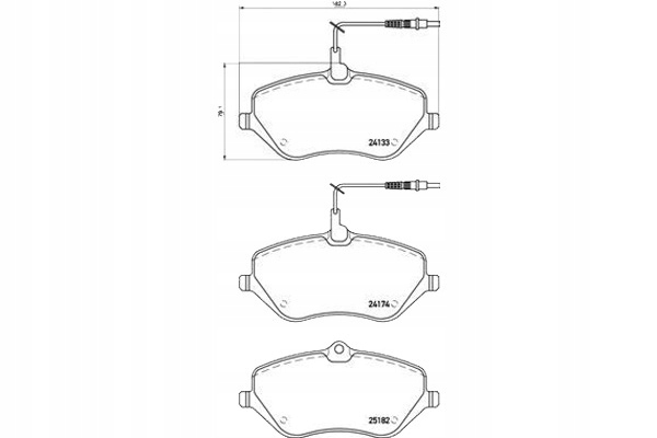 фото №2, Тормозные колодки тормозные citroen c6 05- brembo
