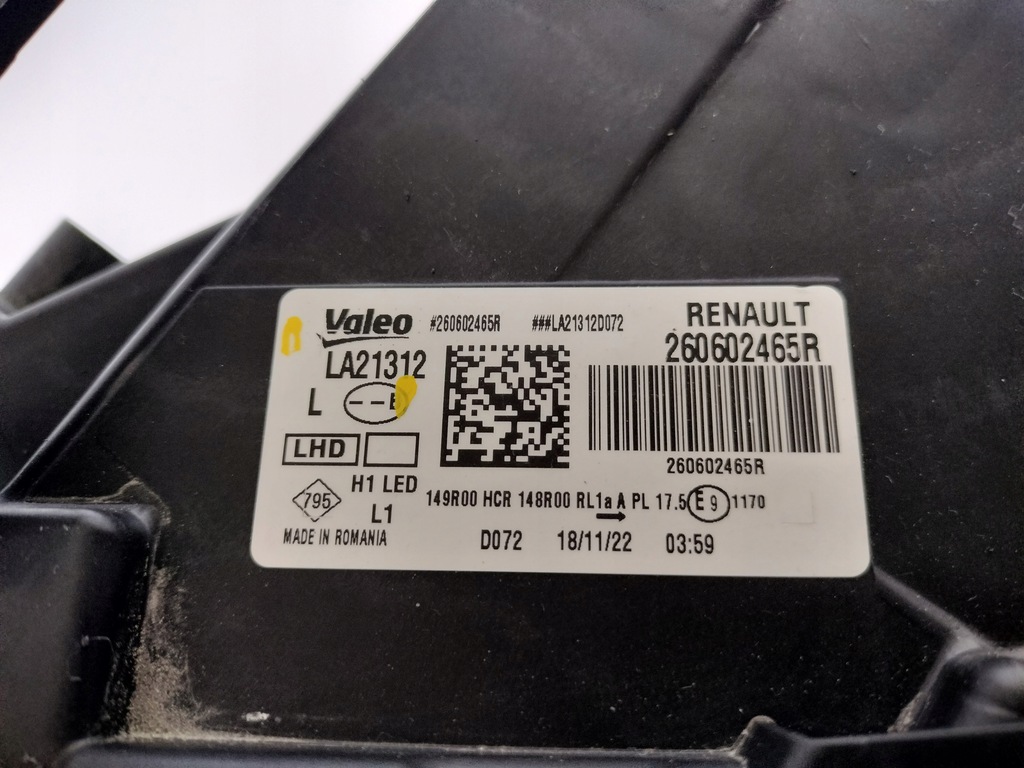 фото №11, Лампа ліва фара dacia duster ii lift full led