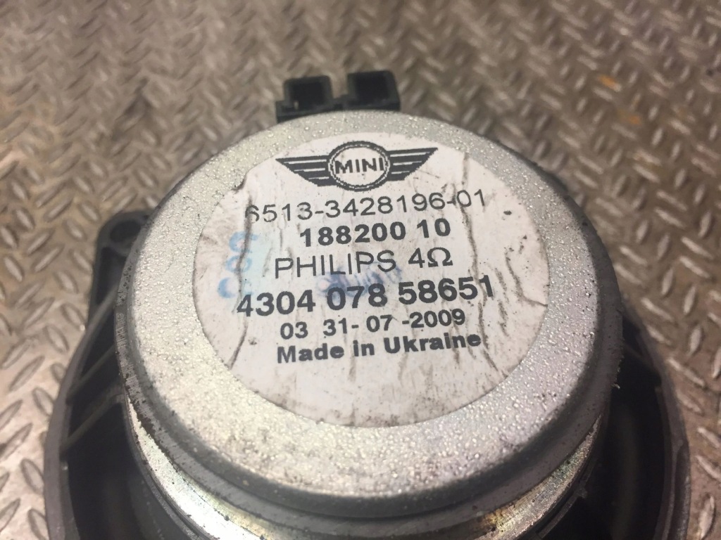 фото №3, Mini one - cooper coupe r56 ліва сторона динамік двері передніх