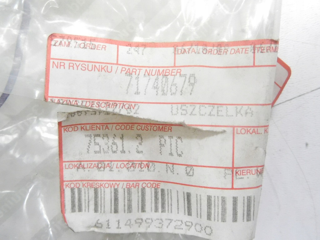 фото №9, Прокладка термостата fiat idea оригінальний номер 71740679