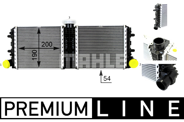 фото №2, Радиатор двигателя wody audi r8 r8 spyder 4.2 5.2 04.07-07.15 mahle