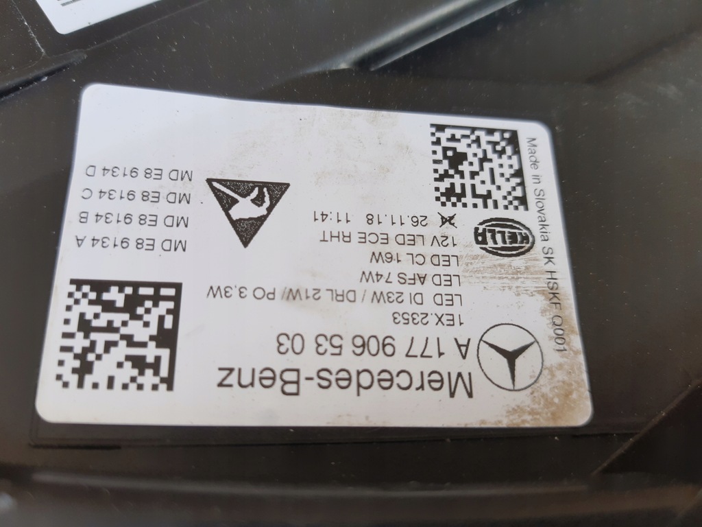 фото №14, Mercedes a w177 ліва+ права лампа led multibeam