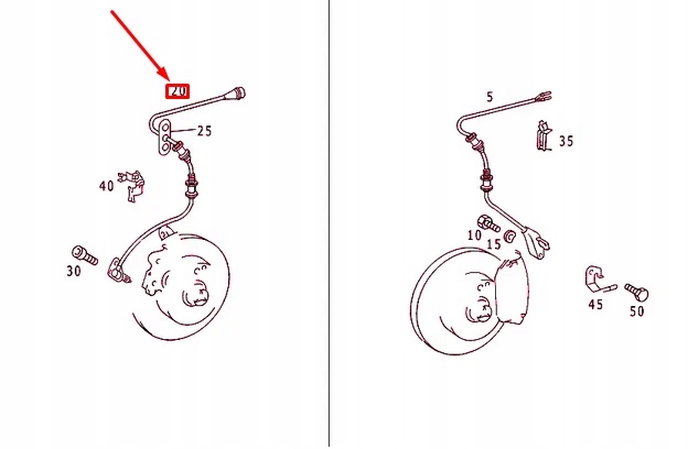 Mercedes-benz e w124 датчик швидкості передній правий a1245401717 Доставка