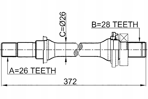 фото №3, Привідний вал права kia shuma ii sephia ii mentor ii spectra 1997-2004 febest