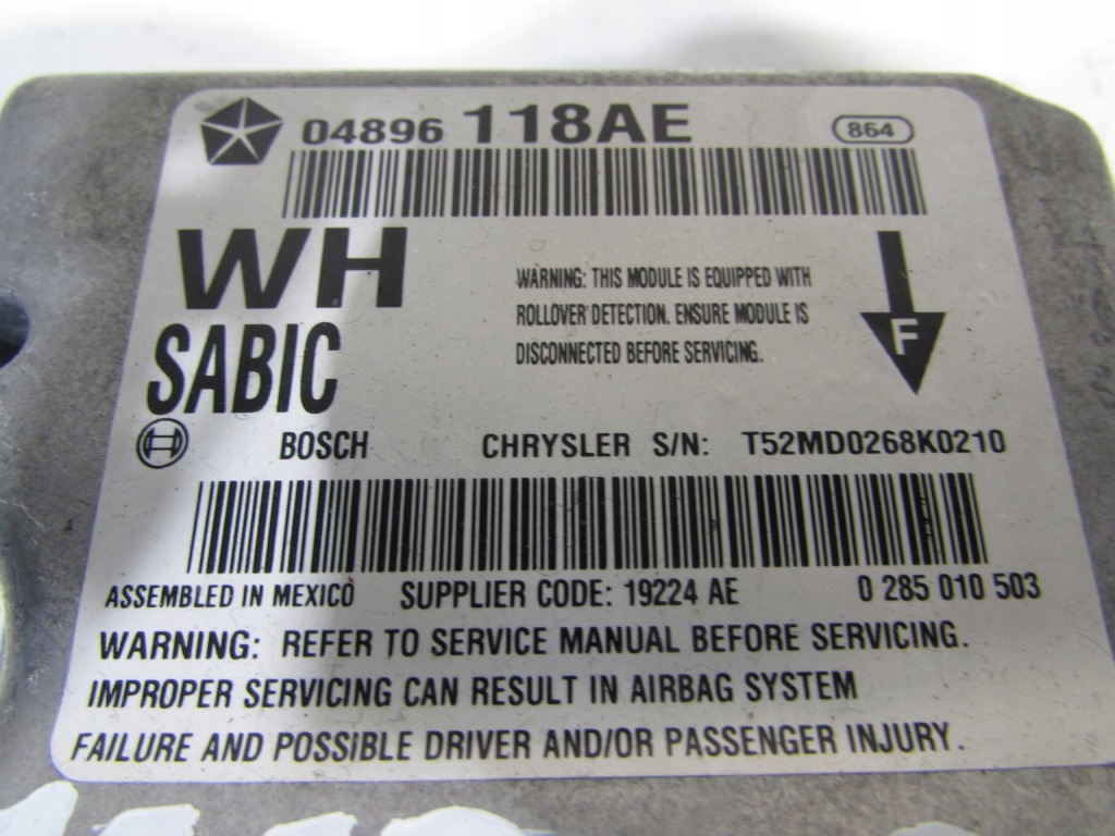 фото №1, Jeep grand cherokee wk 04896118ae модуль подушка безпеки датчик