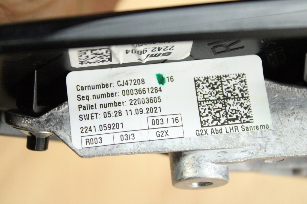 фото №13, Зеркало правое 5 pin bmw 4 g22 g23 c4e m-pakiet shadow line 26km! europa!