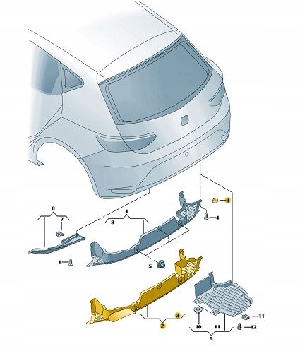 Купить Защита пол накладка бампера задняя seat leon