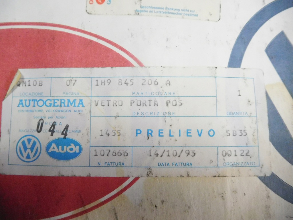 фото №6, Стекло задняя правая vw golf vento 1h9845206a