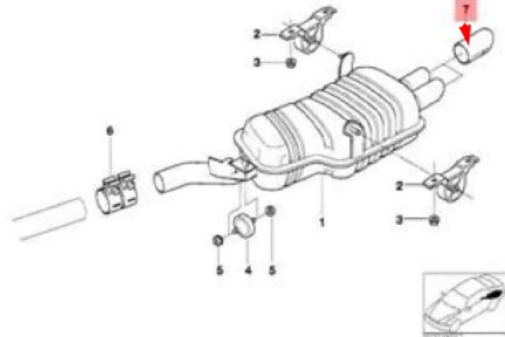 фото №8, Bmw 3 e46 захист труби випускної 18107500194 nowa оригінальна