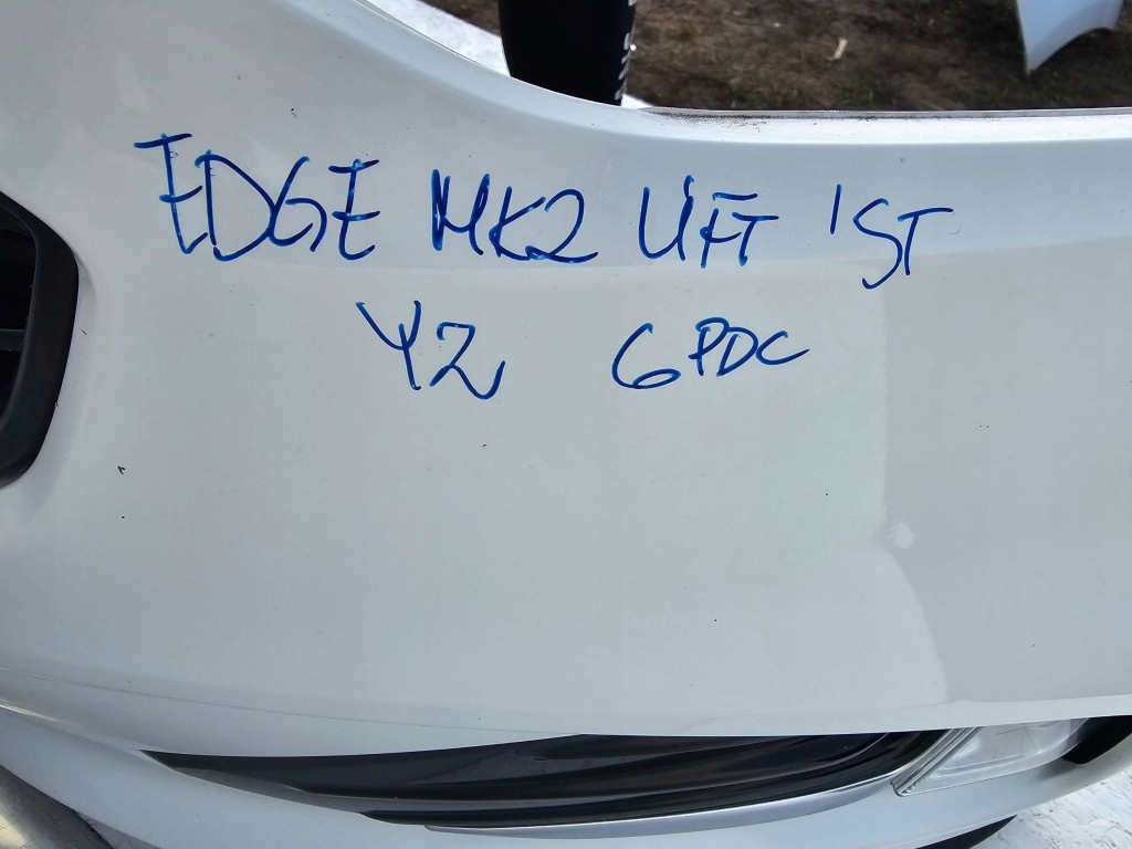 Edge mk2 рестайлінг  st бампер перед передній білий yz 6 pdc комплектний Оригінал