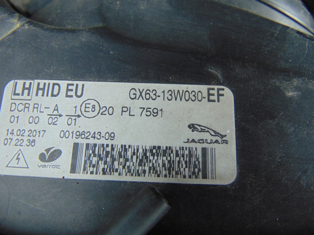 фото №7, Kompletny перед капот бампер 4xpdc ксенон gx63-13w030-ef jaguar f-pace 2.0d