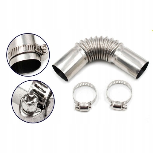 фото №10, Труба соединитель выхлопная spalinowa do webasto обогреватель стояночный + 2 суппорты