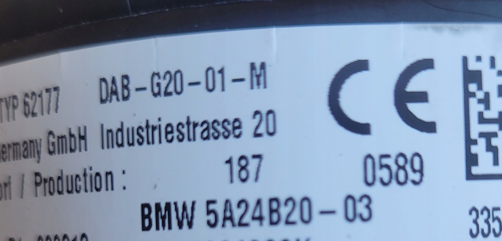 фото №6, Bmw g20 m-pakiet подушка безпеки подушка водія 5a24b20