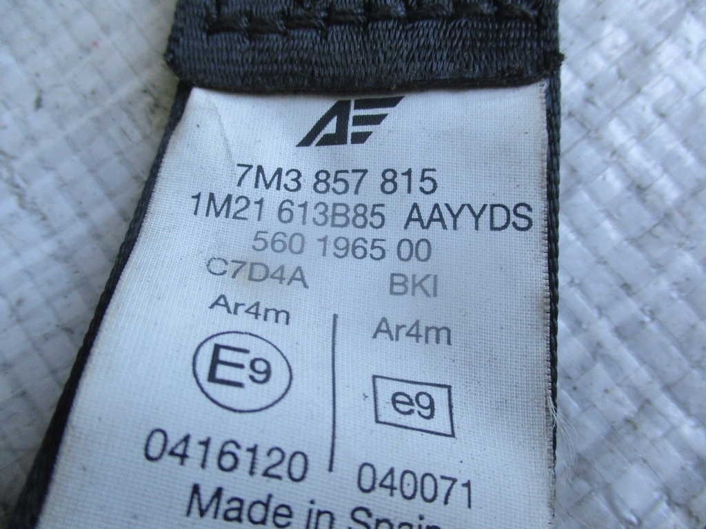 фото №9, Pas безопасности задняя левый 7m3857815 sharan