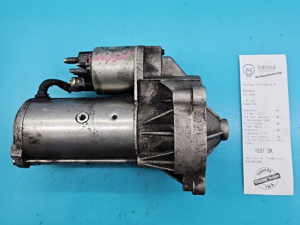 фото №1, Test стартер peugeot 807 02-14 2.2 hdi