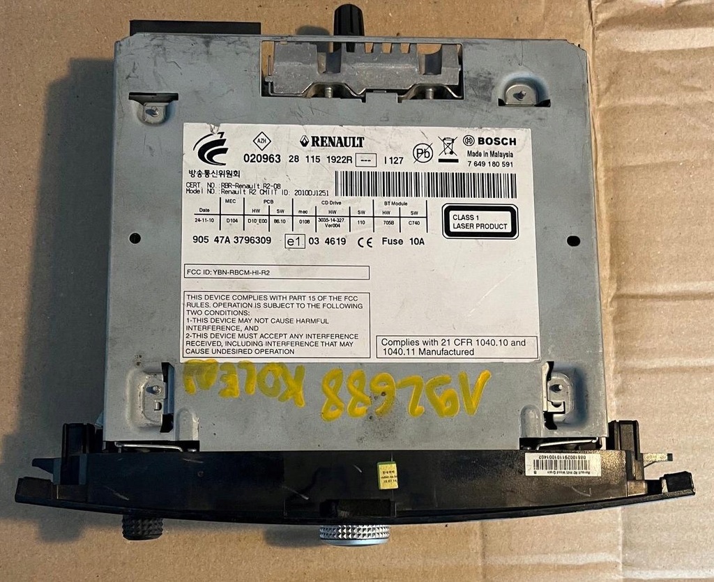 фото №2, Радио заводской renault koleos i 281151922r