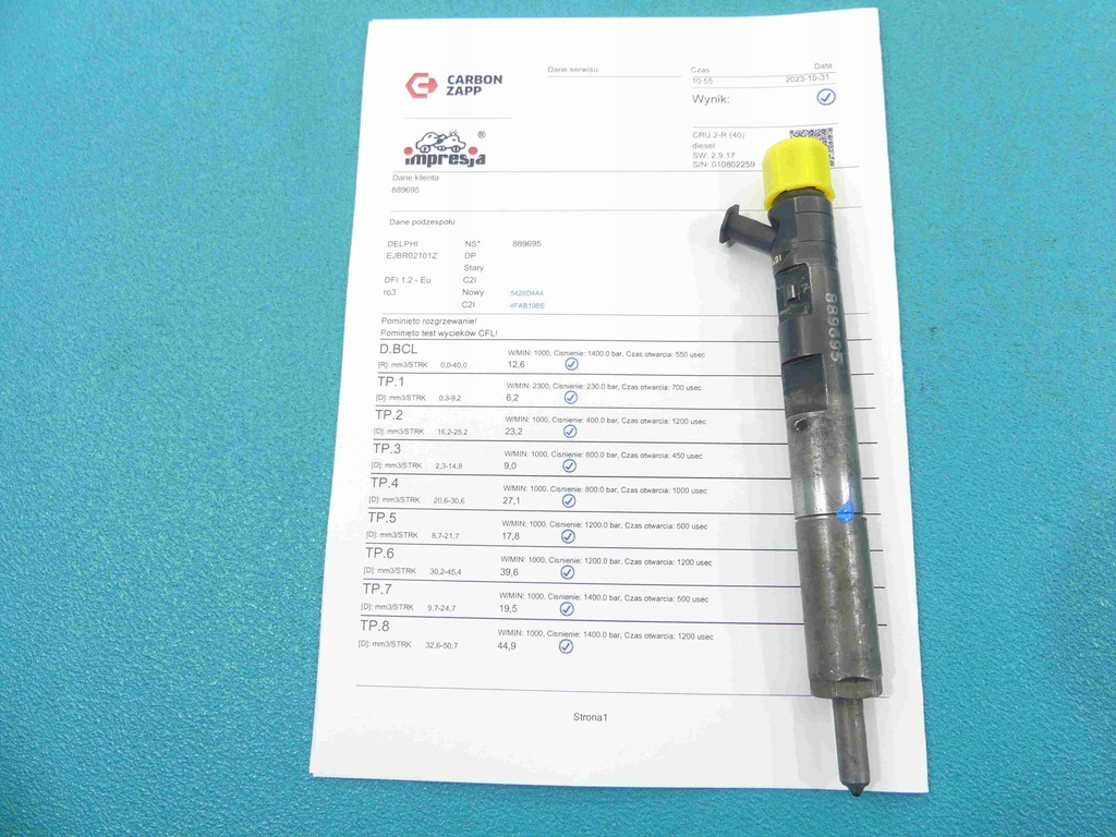 фото №1, Test форсунка renault scenic ii ejbr02101z 1.5