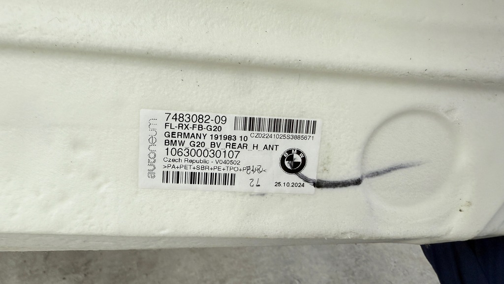 фото №9, Bmw g20 g21 коврик обшивка пол задняя задняя czarna 7483082