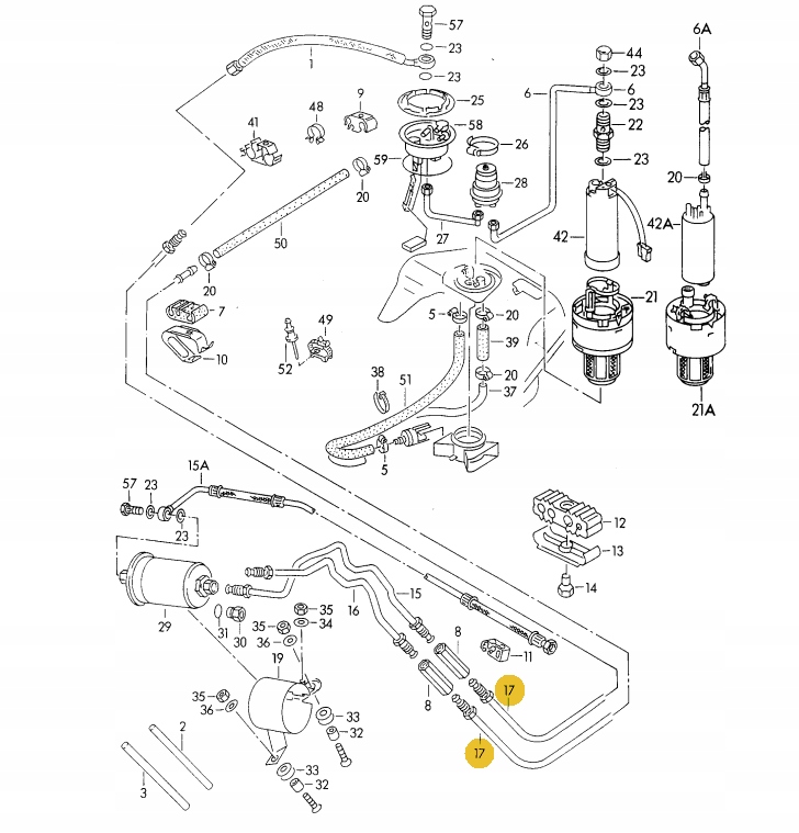 фото №1, Oryg провода топливные трубки audi 100 c4 a6 1.8 2.0 2.3 2.6 2.8 4a0201544a