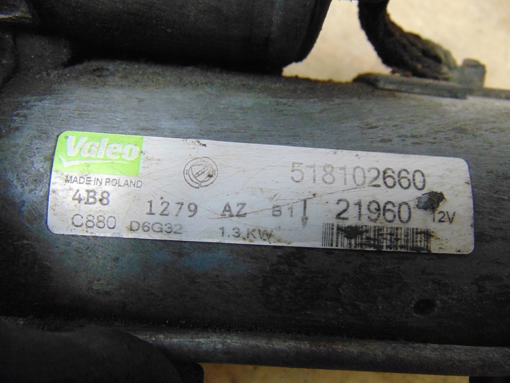 фото №15, Стартер fiat 500 2007- 1.3 jtd 518102660