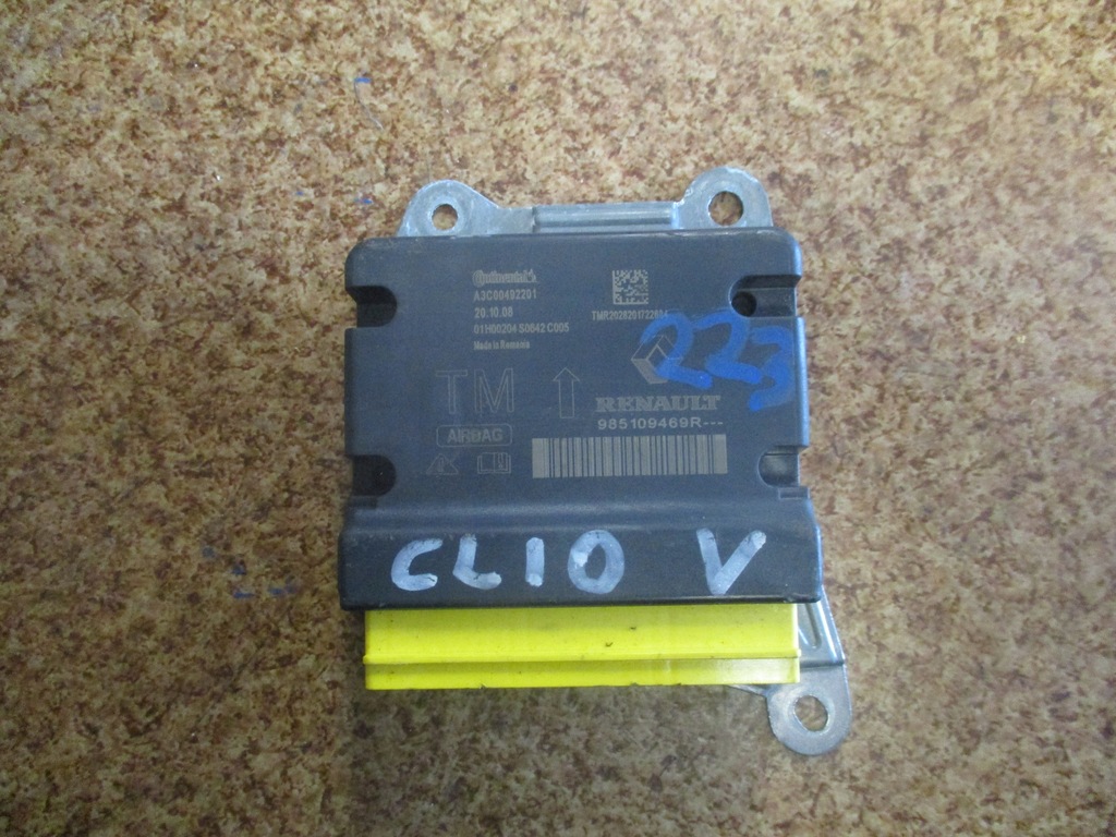 фото №1, Модуль air bag renault clio v 985109469r