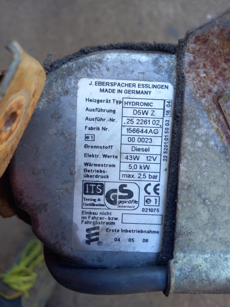 фото №10, Toyota yaris verso 99-05 webasto нагреватель дополнительный обогреватель отопления 156644ag