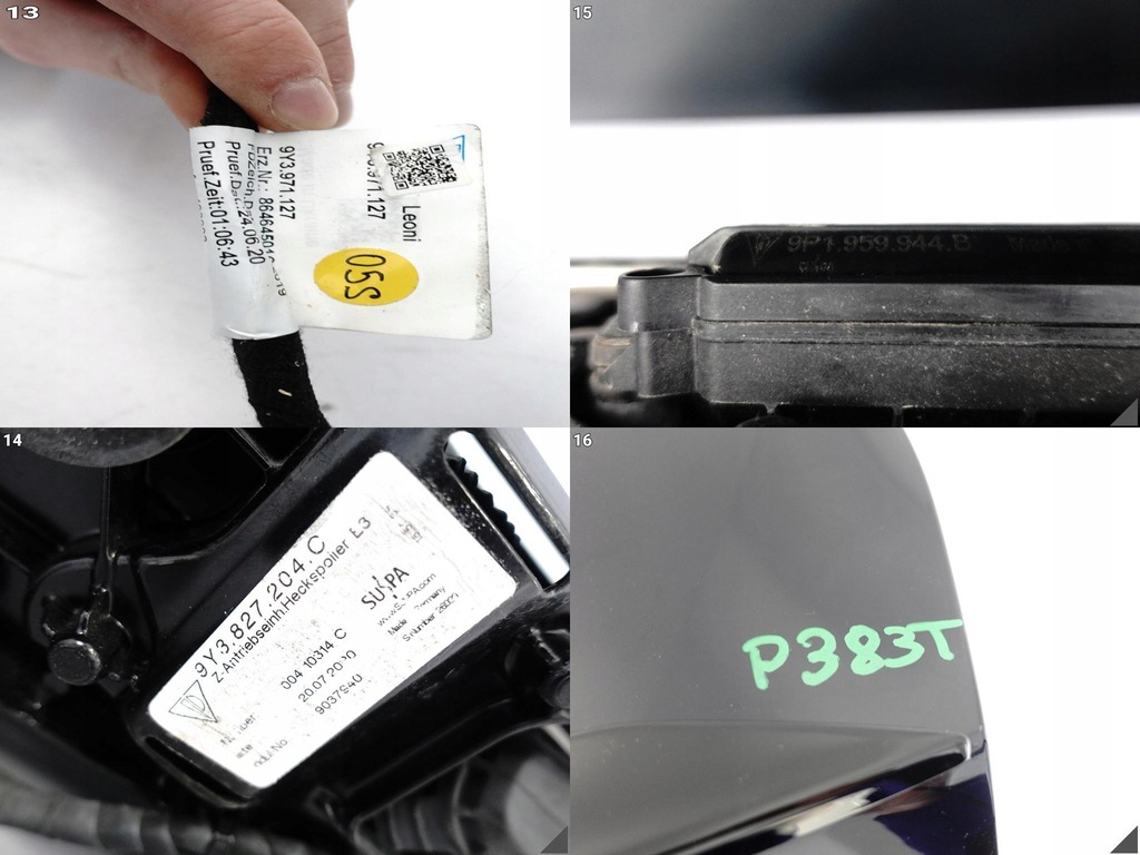 фото №11, Porsche cayenne 9y3 coupe крышка багажника механизм привод спойлер спойлер крыло задняя