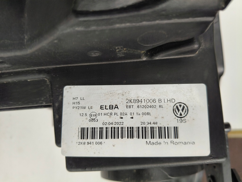 фото №9, Лампа права фара vw caddy 2k 2k8 20-