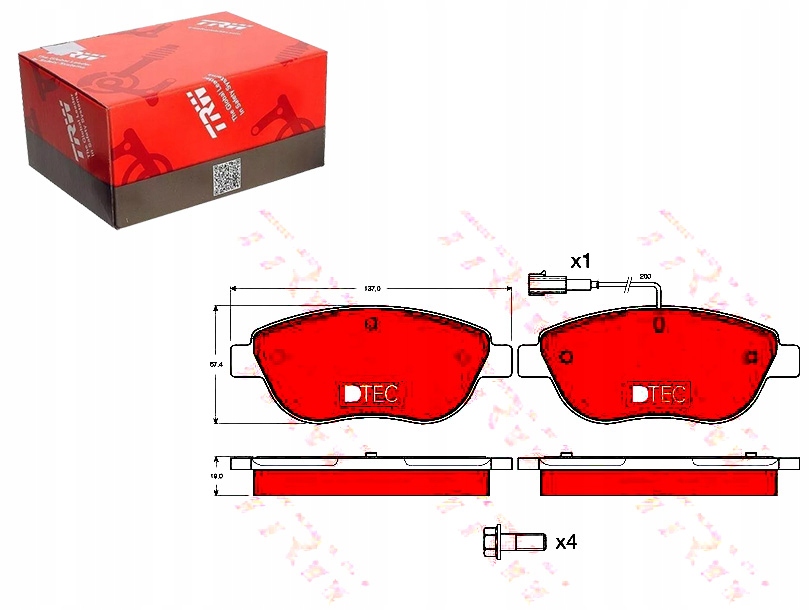 фото №1, Гальмівні колодки гальмівні fiat перед bravo idea multipla st