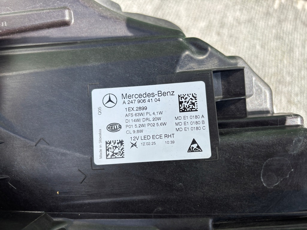 фото №15, Mercedes gla 247 h247 lift лампа левая передняя левый перед фара