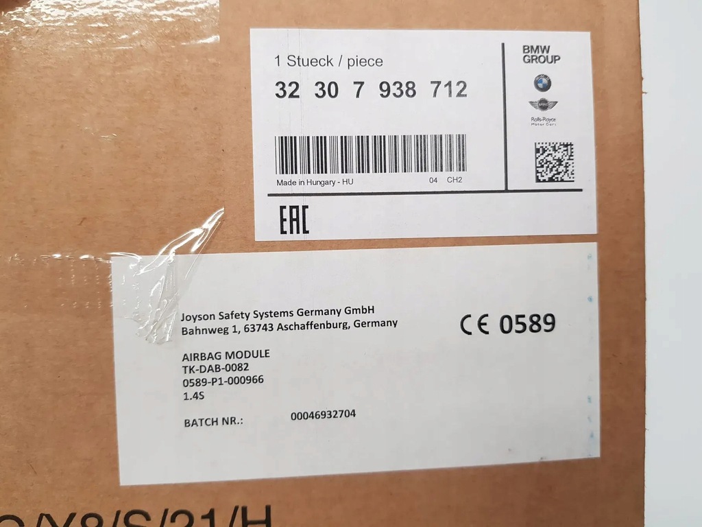 фото №10, Nowa подушка водителя подушка безопасности w руль bmw m-pakiet