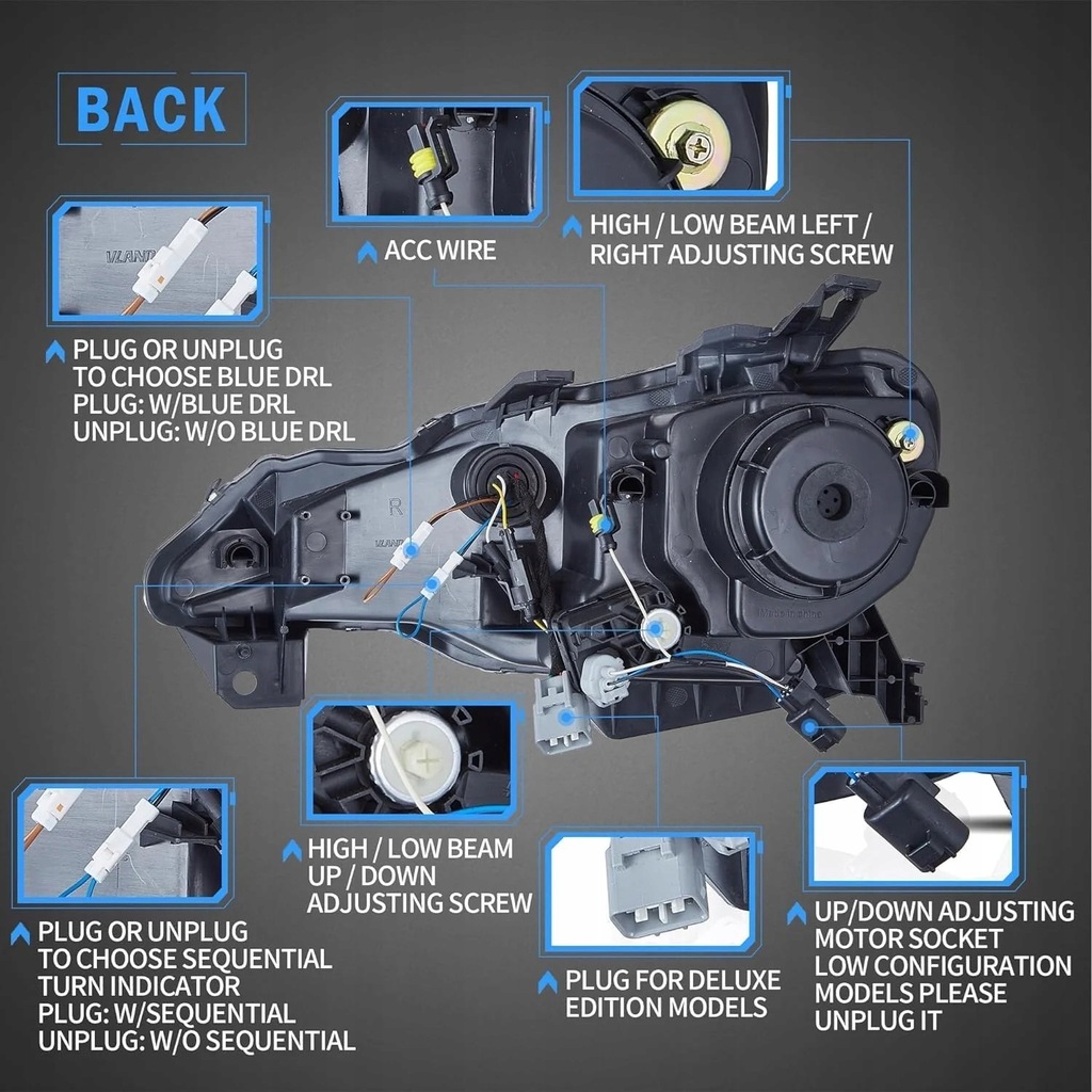 фото №15, Фары лампы kpl vland full led neon тюнинг toyota gt86 gt-86 frz brz