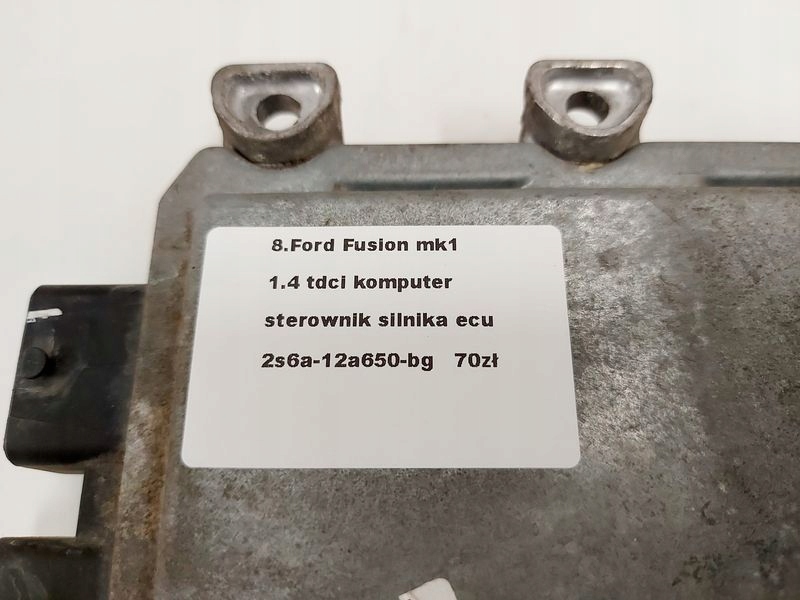 фото №6, Ford fusion mk1 1.4 tdci бортовой компьютер блок управления двигателя ecu 2s6a-12a650-bg