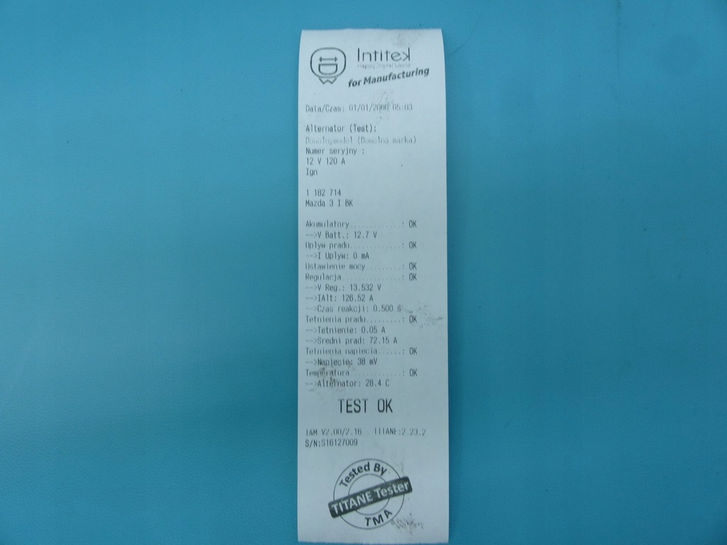 фото №6, Test генератор mazda 3 bk 1.6 citd
