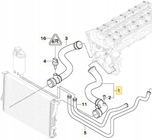 фото №2, Шланг радиатора bmw 5 2000-20003