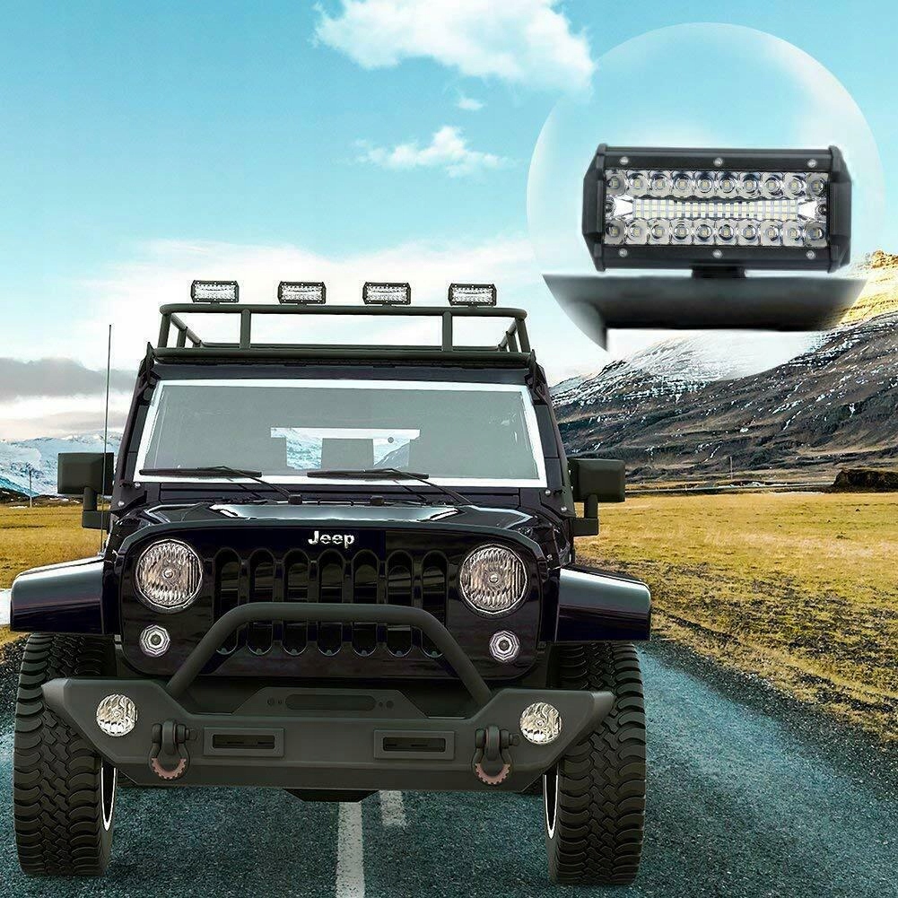 2szt 7 cali противотуманная фара лампа рабочая освещение led 120w 12v24v Доставка