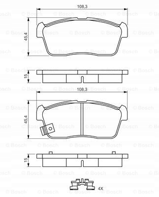 фото №2, Гальмівні диски гальмівні колодки перед bosch suzuki alto vii