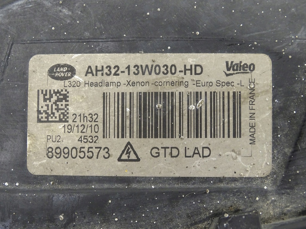 фото №10, Лампа левая левый перед передняя land rover discovery iv ксенон ah32-13w030-hd