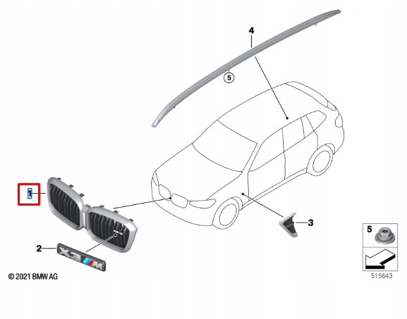 фото №10, Bmw x3 m f97 передняя часть бампер радиатор решётка 51139501170