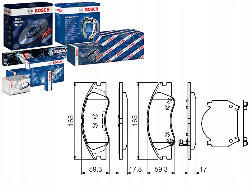 фото №1, Комплект тормозных колодок тормозных bosch 581012fa21 13046