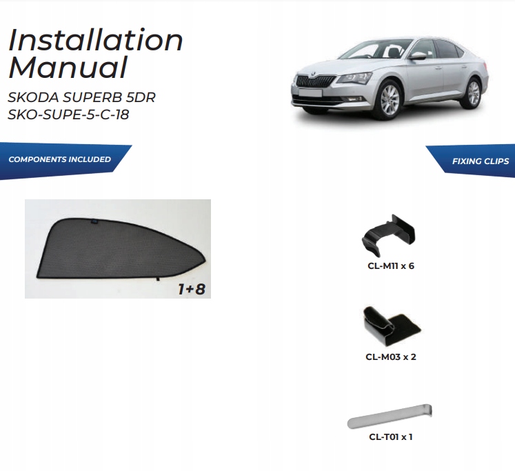 фото №13, Шторки боковой skoda superb 5d 15- защита шторка солнцезащитные