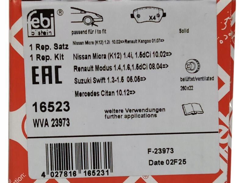 фото №12, Гальмівні колодки гальмівні перед 16523