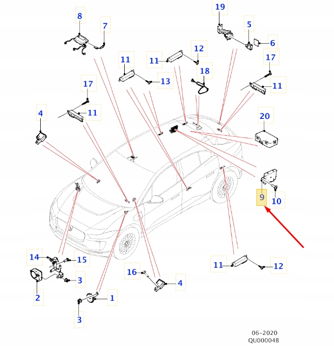 фото №1, Jaguar i-pace x590 управление module t4k18813 original