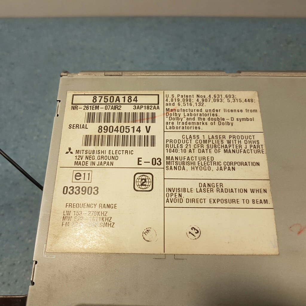 фото №5, Mitsubishi lancer viii радіо i навігація 8750a184