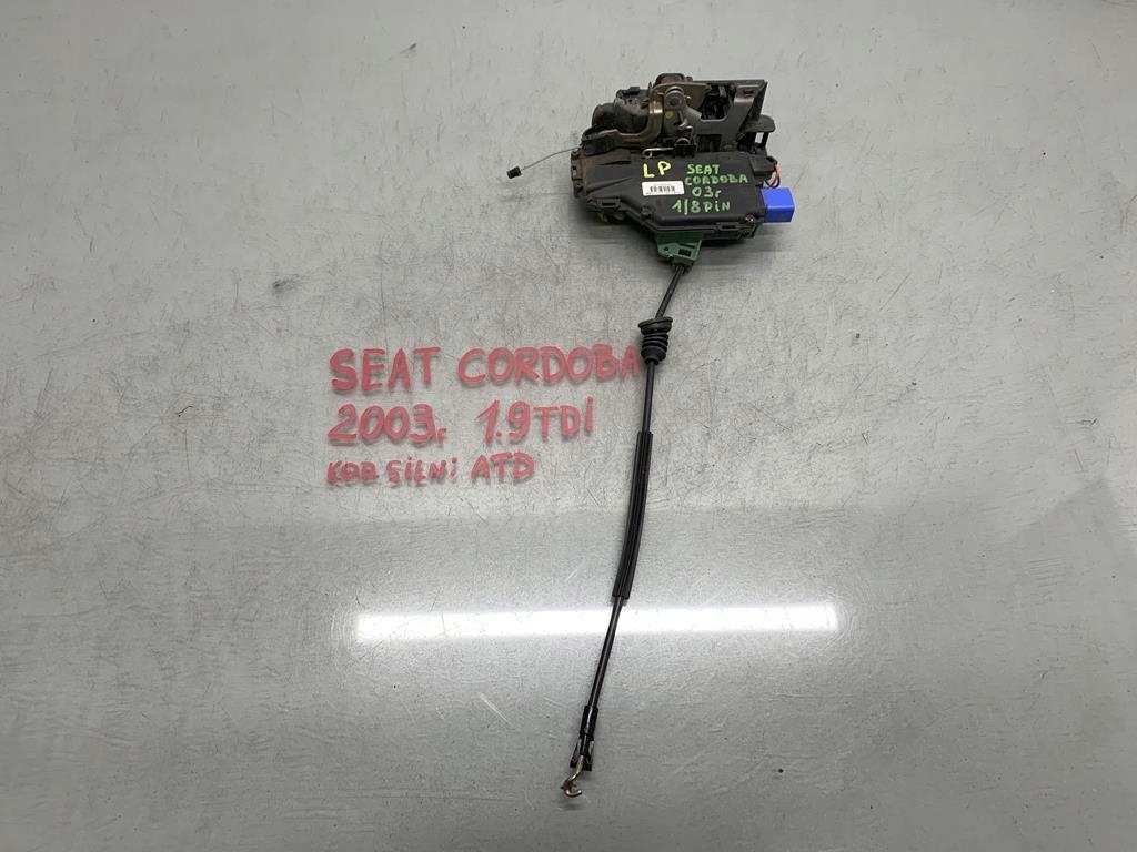фото №1, Замок дверь левый перед 8 pin seat cordoba 1.9 tdi 03 r
